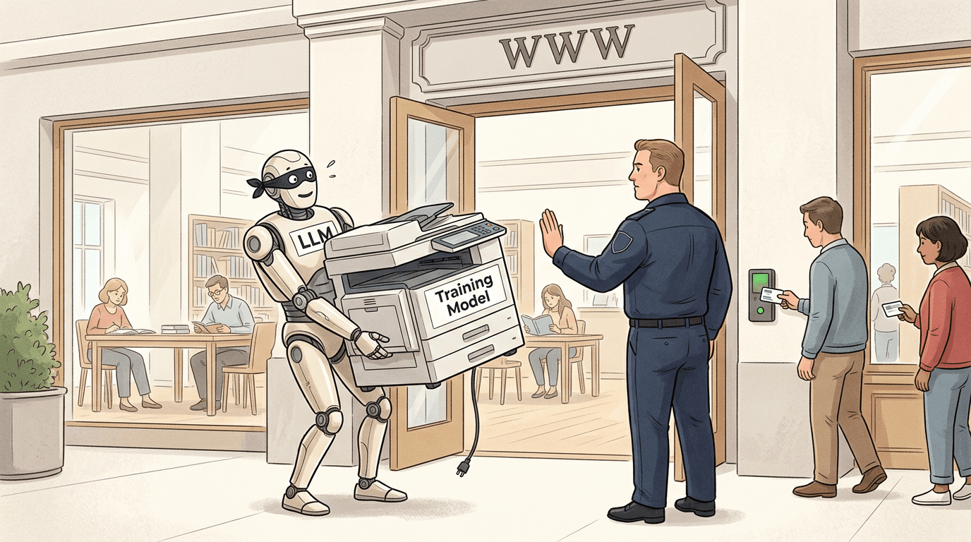 LLM root stoped by a guard to be prevented from training on a website