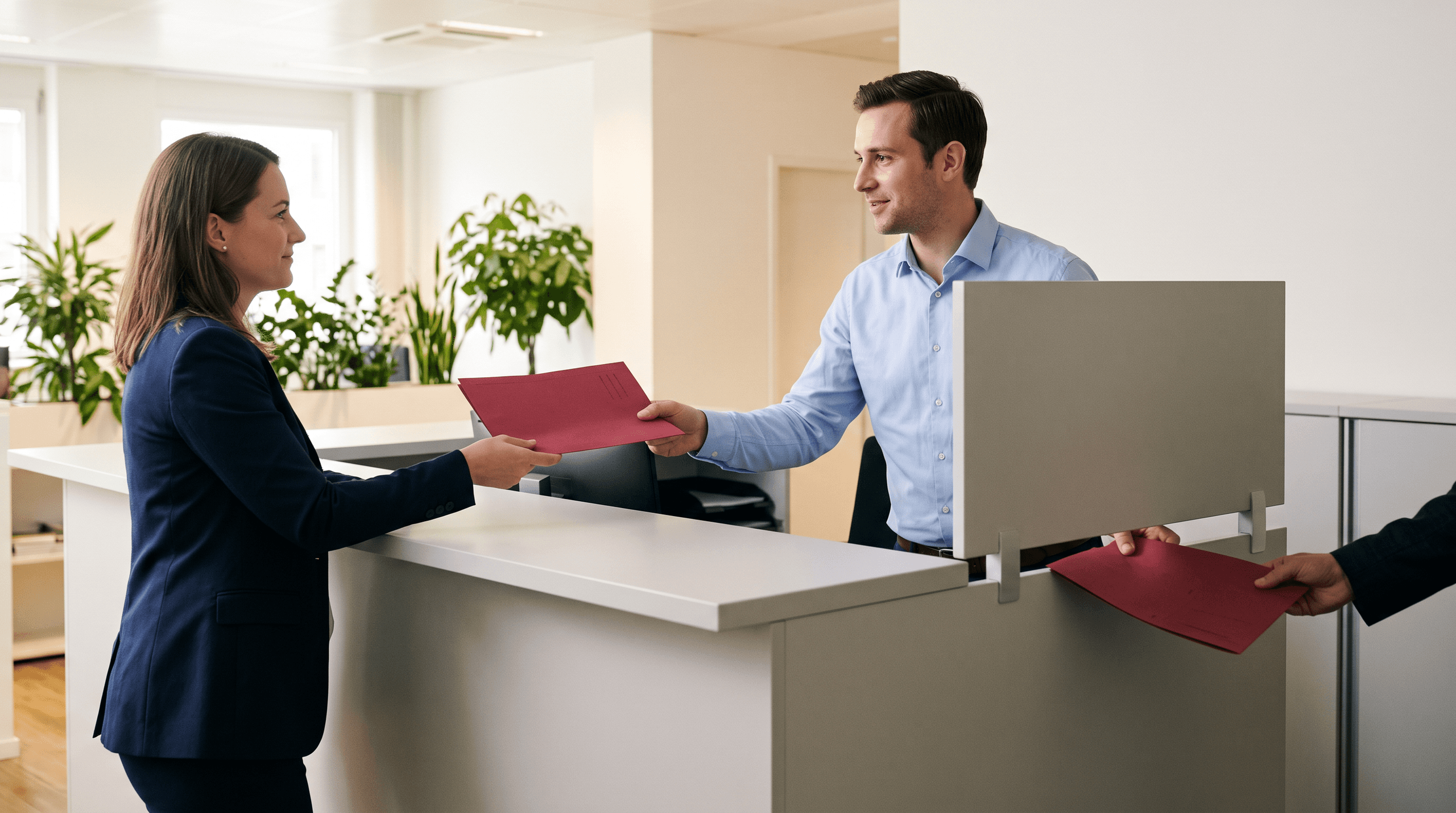 A person provides information to another person and passes ssame copy to the third one